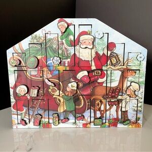 Santa with Elves & Sleigh Advent Calendar Box by Byers' Choice